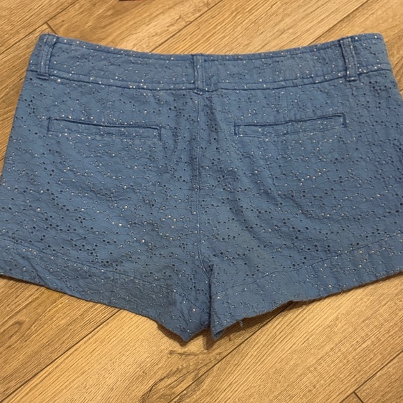 Lilly Pulitzer Blue Eyelet High Waist Shorts - Picture 4 of 4